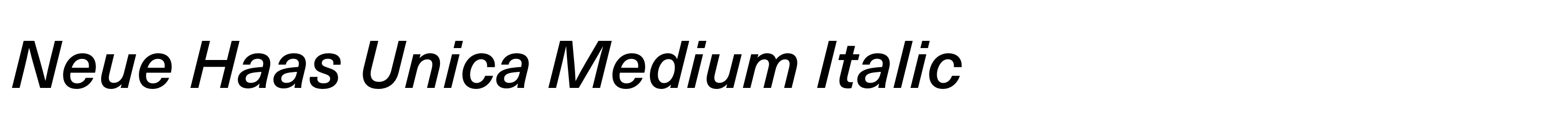 Neue Haas Unica Medium Italic